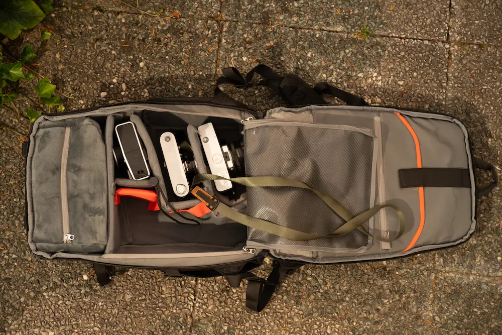 Backpack folded out