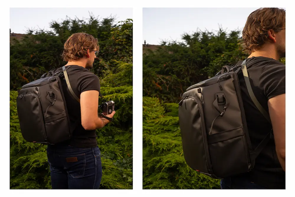 Me wearing the bag